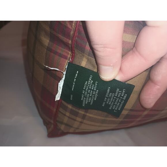 Vtg Ralph Lauren Green Label Plaid Triangle Decorative Country lot of 2 pillows - Picture 6 of 8